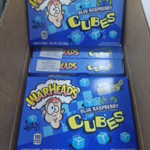[ 85g x 12pkt ] WarHeads Blue Raspberry Cubes