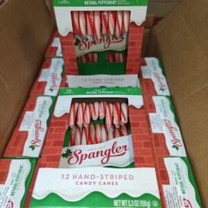 [ 150g ( 12pcs ) ] Spangler Candy Canes Peppermint Flavor ( Est. 12CM per stick )