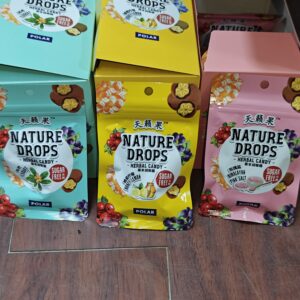 [ 23g x 12pkt ] Polar Nature Drops Herbal Candy [ Halal ] [ Honey Lemon / Himalayan Pink / Loquat ] Sugar Free