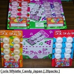 [ 20packs ] Coris Whistle Candy Japan [ Lemonade / Grape ]