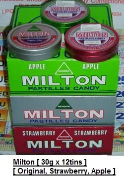 [ 30g x 12tins ] Milton Pastilles [ Original / Strawberry / Apple ]