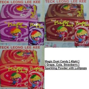 [ 40pkts ] Geeef Magic Dust Lollipops [ Grape / Cola / Strawberry ] Vegetarian