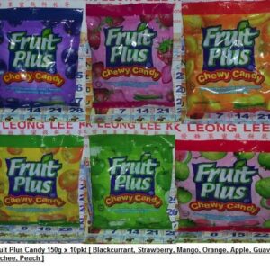 [ 120g x 12packs ] Fruit Plus [Blackcurrant / Strawberry / Mango / Lychee / Orange / Mint / Guava / Apple]  Halal