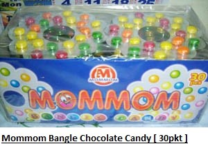 [  30pkts ] Mommom Bangle Chocolate Candy [ Halal ]