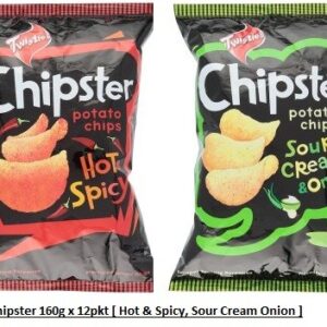 [ 130g x 12pkts ] Chipsters [Hot & Spicy / Sour Cream Onion] [ Halal ]