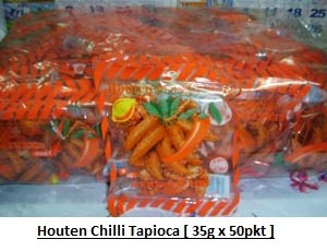 [ 35g x 50pkt ] Houten Chilli Tapioca [ Halal ]