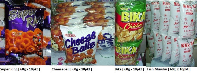 [ 60g x 10pkts ] Super Ring / Cheese Balls / Chicken Ring / Fish Muruku [ Halal ]