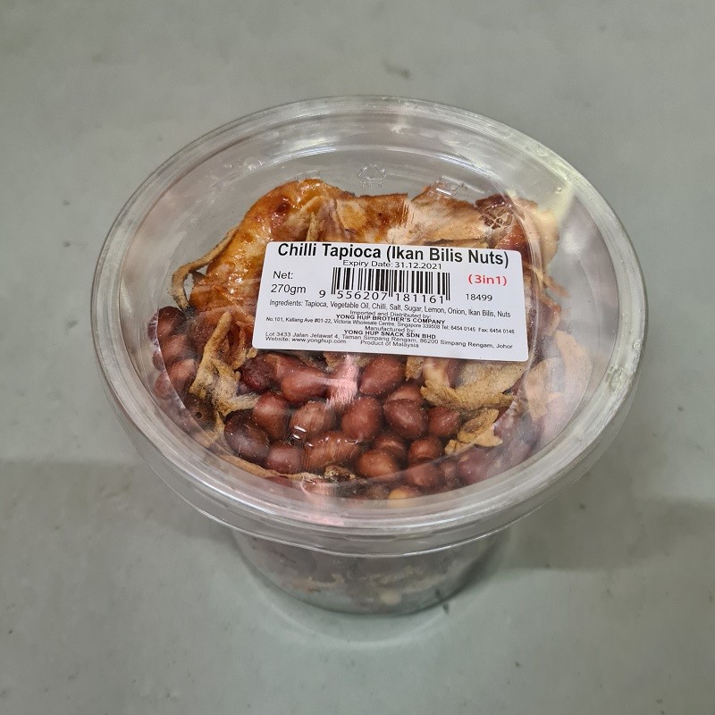 Yong Hup Chilli Tapioca 3-in-1 (Ikan Bilis Nuts) 270g x 3pkts