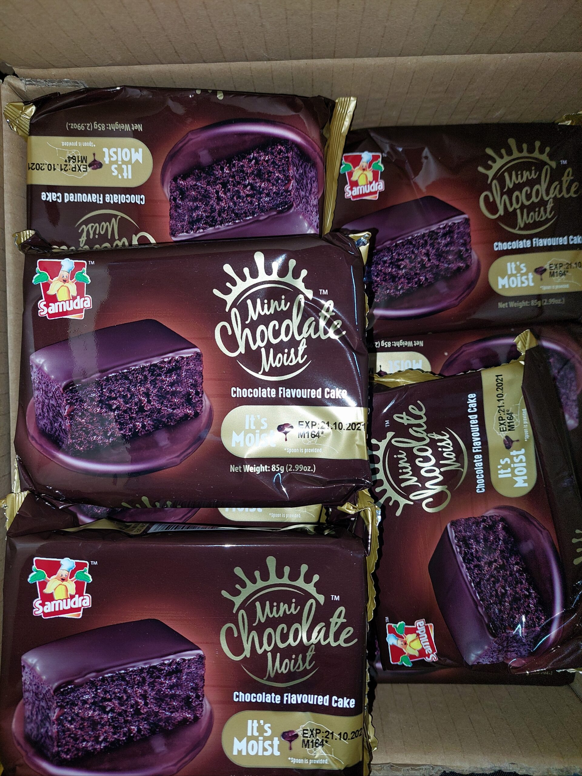 Samudra Mini Chocolate Moist Cake [ 85g x 6 packs ]