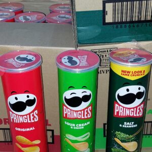 Pringles Original / Sour Cream Onion / Seaweed & Salt [ 147g x 12 cannisters ] Halal