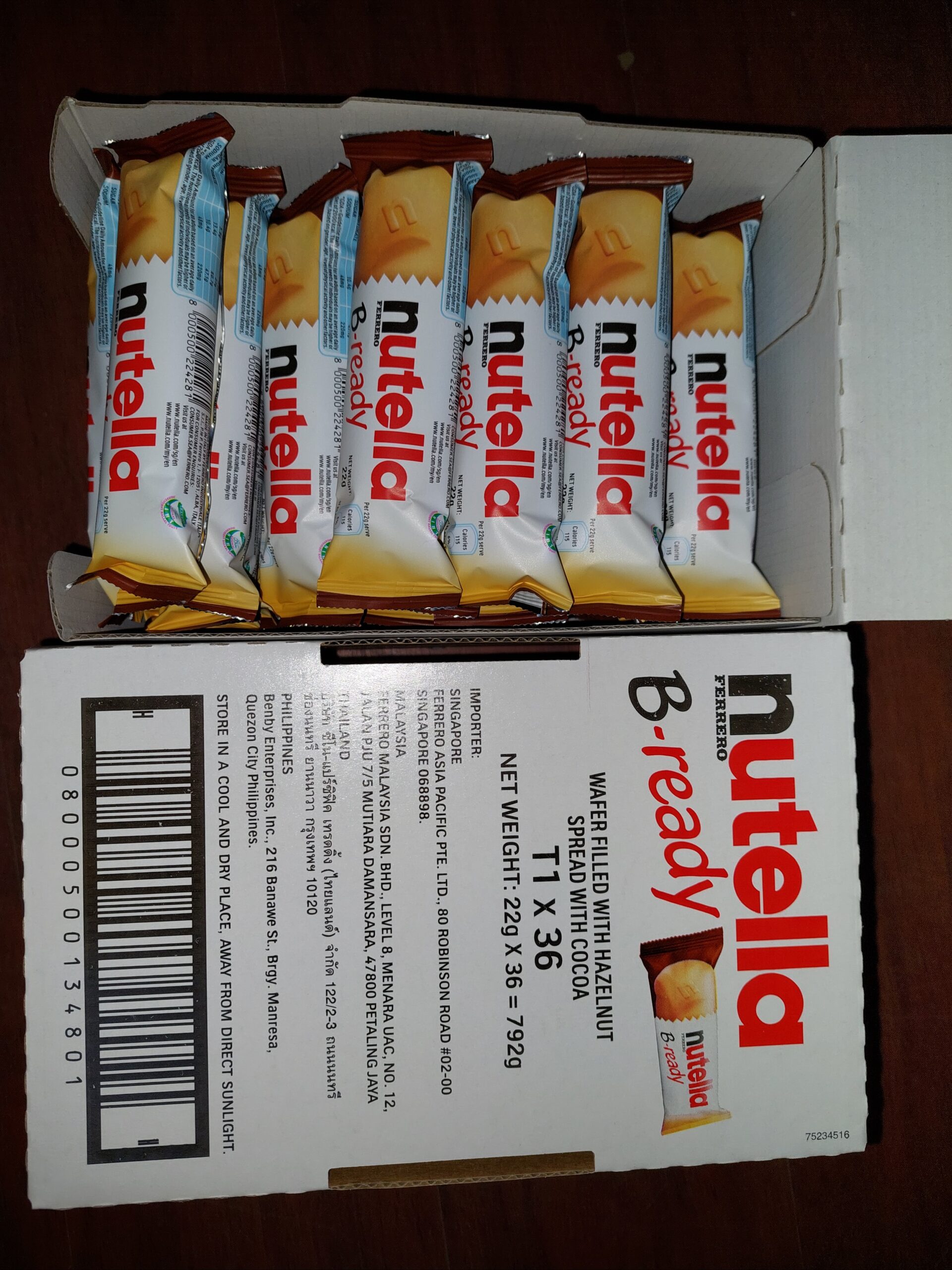 [ T1(22g) x 36pkt ] Nutella B-Ready