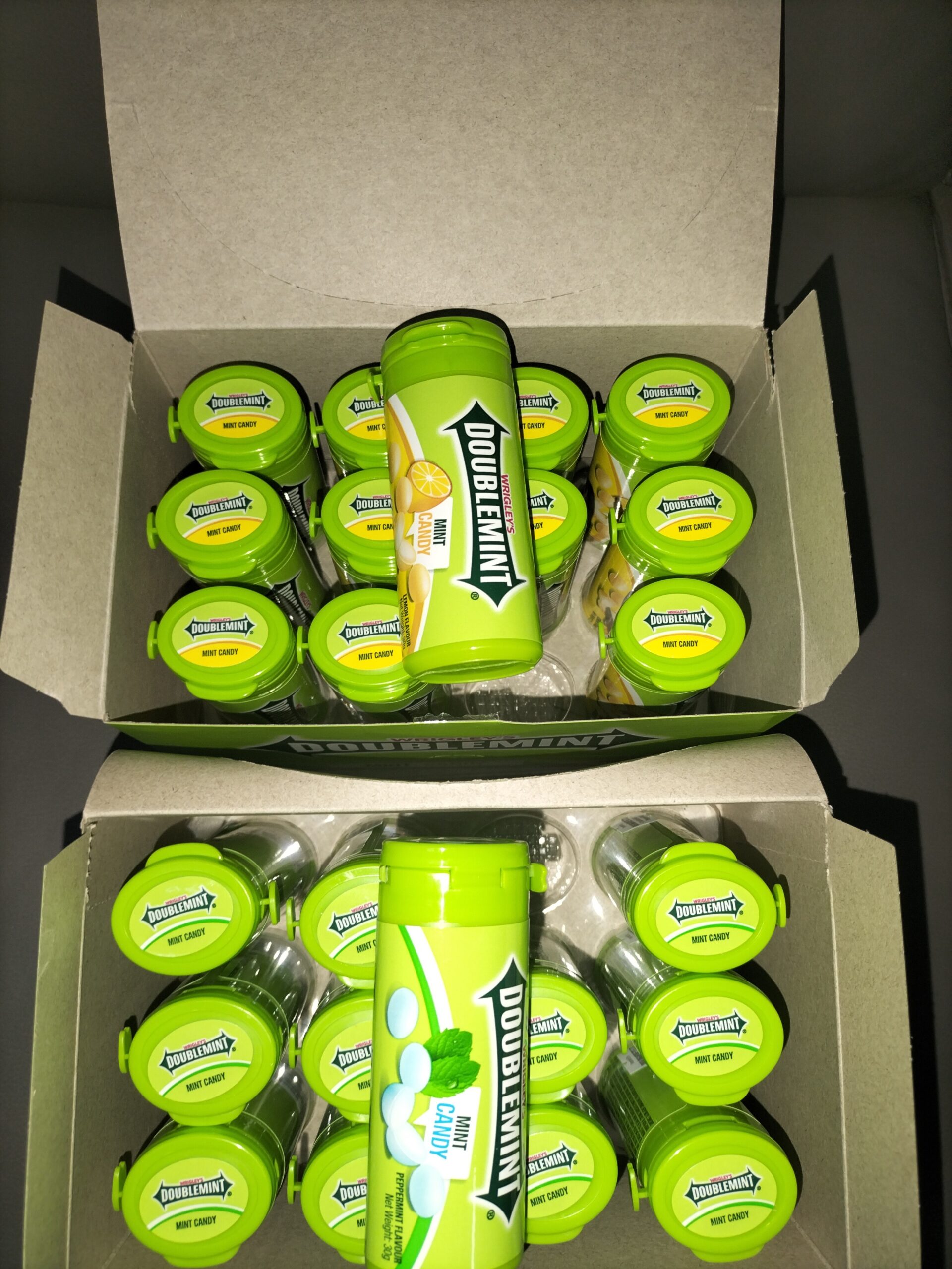 [ 30g x 12tubes ] Double Mint Chewy [ Peppermint / Lemon ] Halal