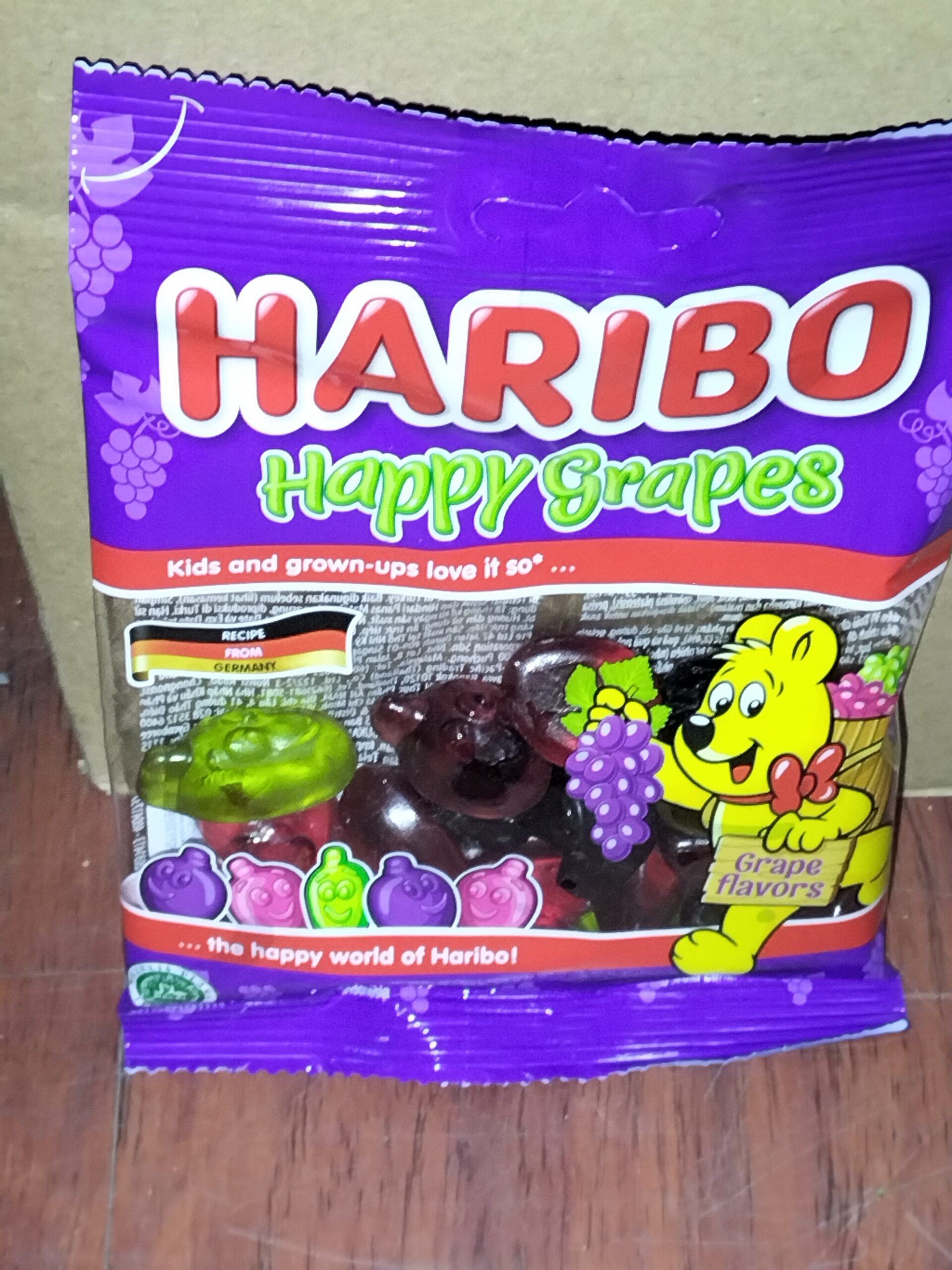 [80g x 10pkt] Haribo Happy-Grapes [ Halal ]