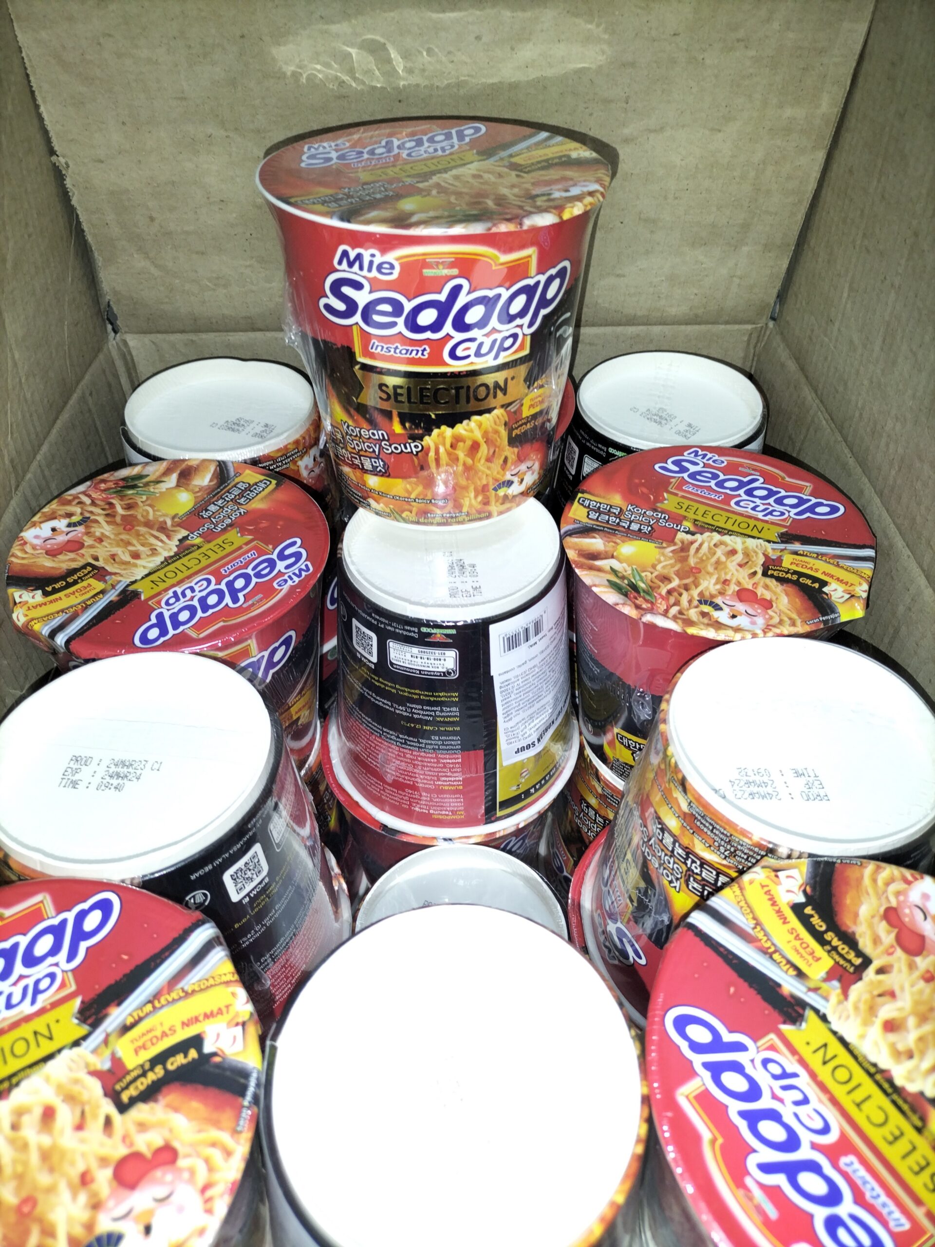 [ 75g x 24 Cups ] Mi Sedaap Korean Spicy ( Soup )