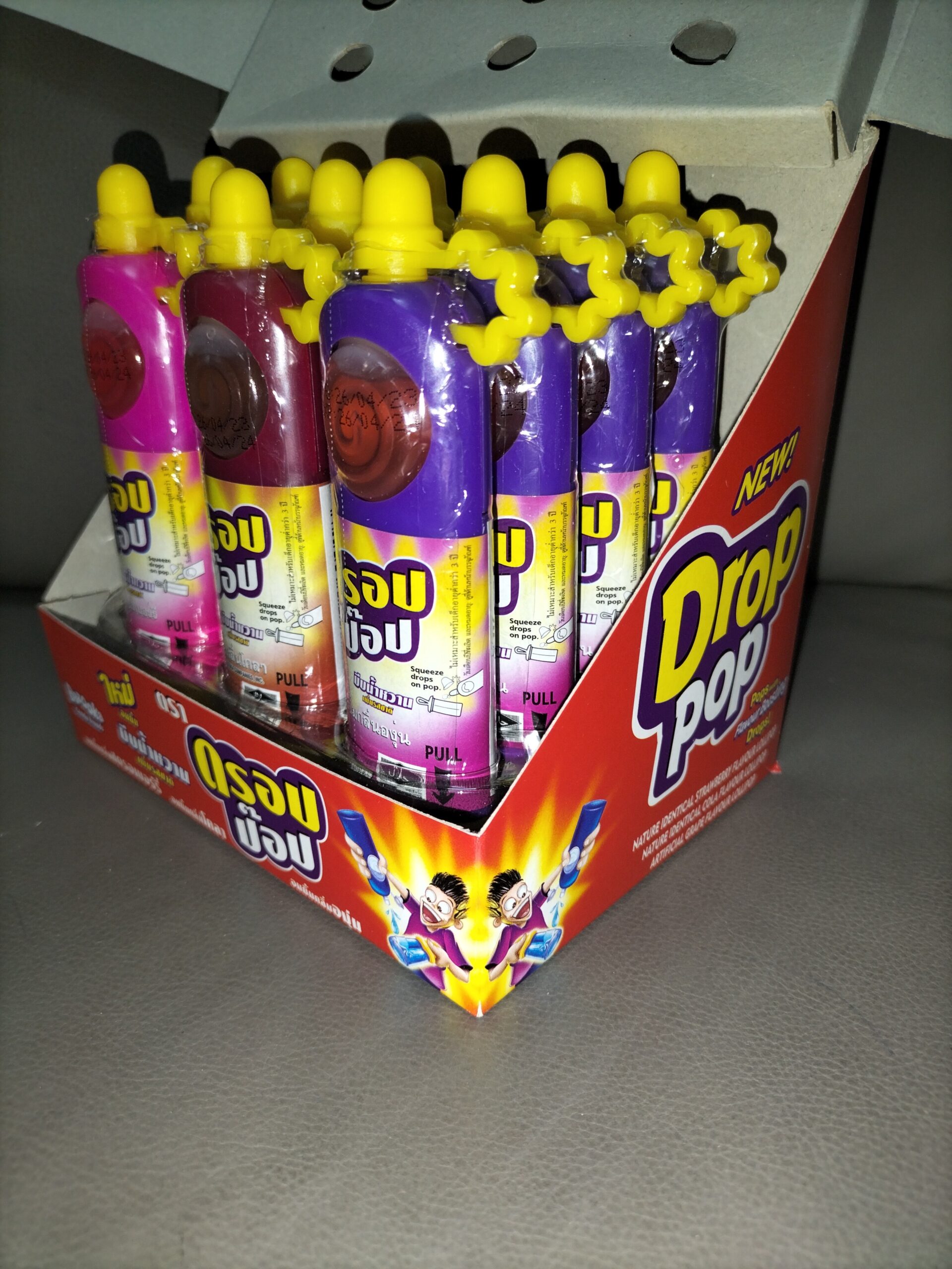 Juicy Drop Pop Candy (Grape & Strawberry Mix) 26g x 12pcs