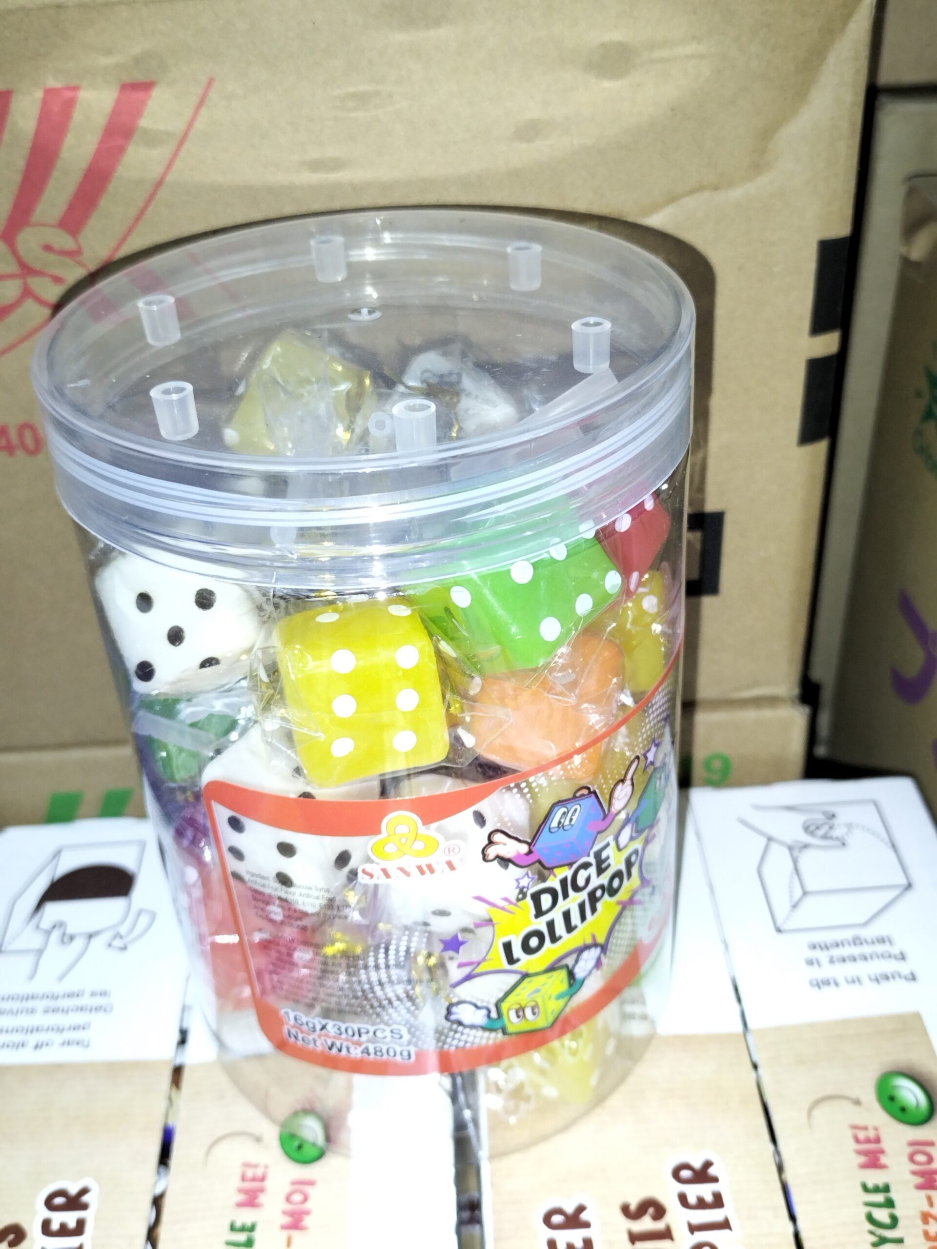 [ 16g x 30sticks ] Dice Lollipops [ Halal ]