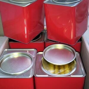 [ Red Tin ] Love Letter Egg Roll Metal Tin ( Big Roll )