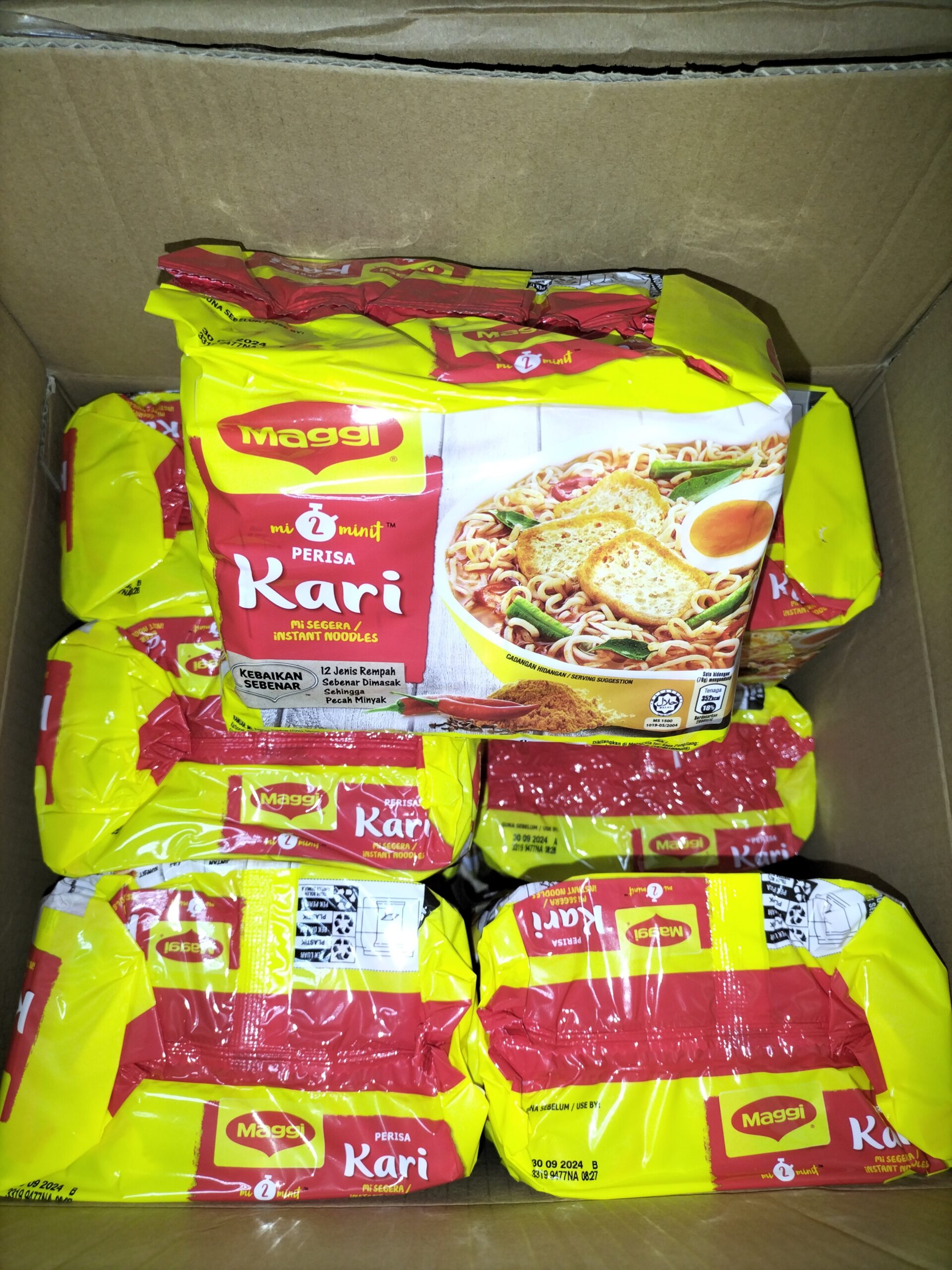 [ 79g x 5 Sachets x 12bag ] Maggi 2-Minute Instant Noodles - Curry [ Halal ]